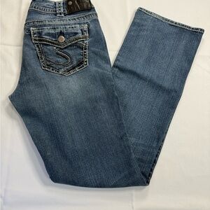 Silver Jeans Blue Straight Leg Denim‎